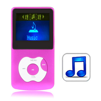 8GB MP3 Player with LCD Screen, Speaker (Magenta)